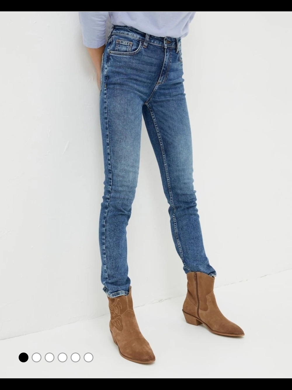 Fat Face Sway Slim Blue Jeans, 98% Cotton, UK 14R (US 12)
